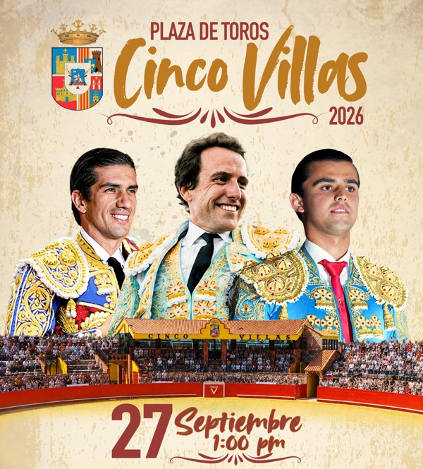 Calita, San Román y Diego Sánchez en Cinco Villas