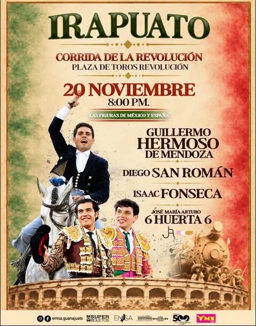 Cartel Corrida de la Revolución en Irapuato, 20 de noviembre de 2026